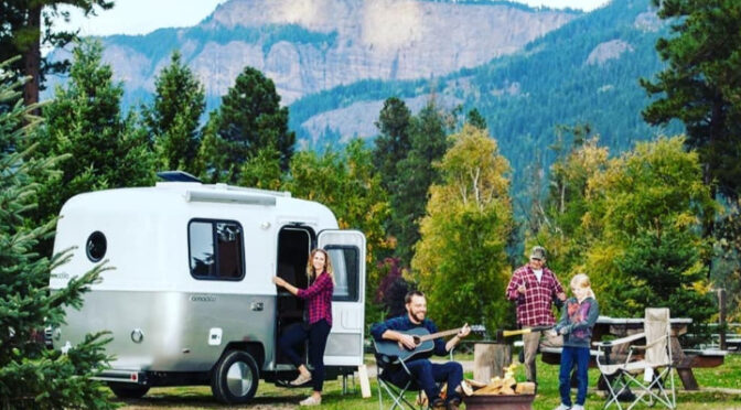 Fireside Camp Cook and Guitar Under the Enderby Cliffs